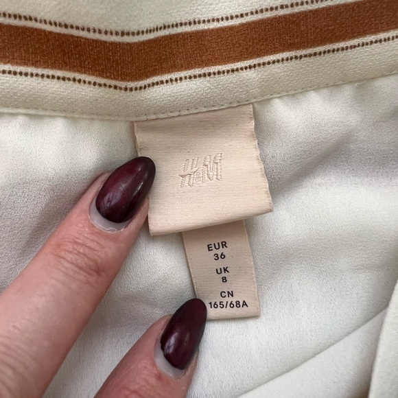 H&M Pleated Handkerchief Hem Stripe A-line Skirt - Picture 5 of 7